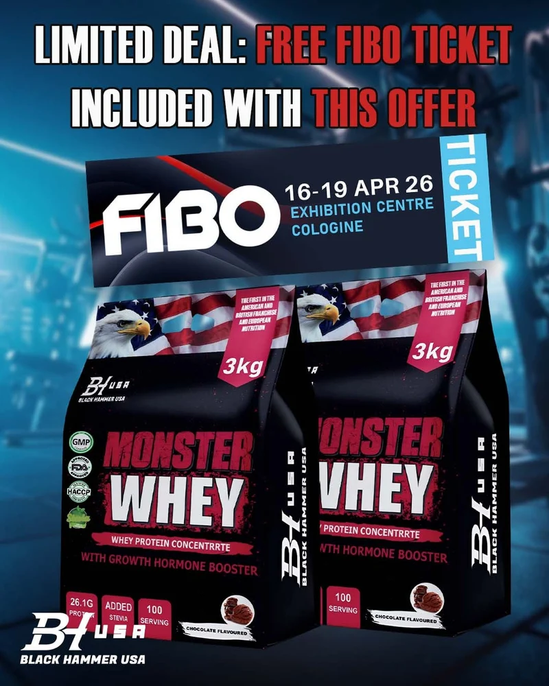 2 Pack - Monster Whey 3KG + Free Fibo Ticket