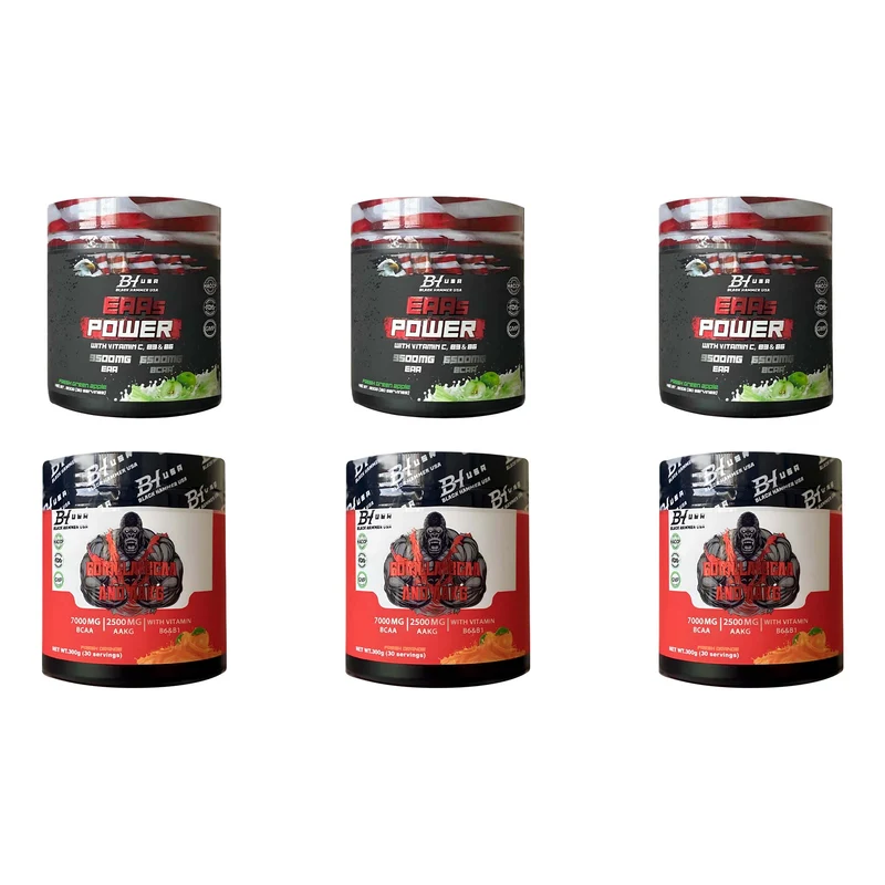 3× Gorilla BCAA + 3× EAAS Power + Free Fibo Ticket