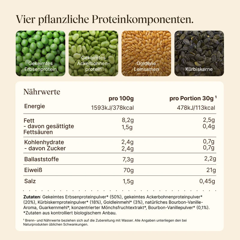 Vegan Protein Vanille (540g/BIO)