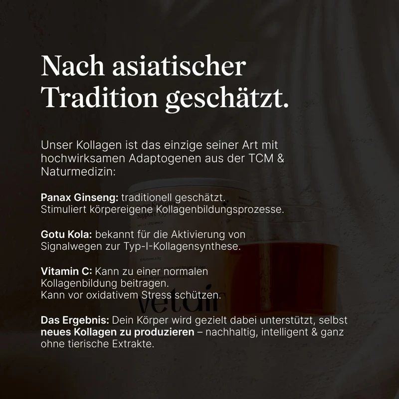 Veganes Kollagen Typ 1 (Haut, Haare, Nägel) - 30 Portionen