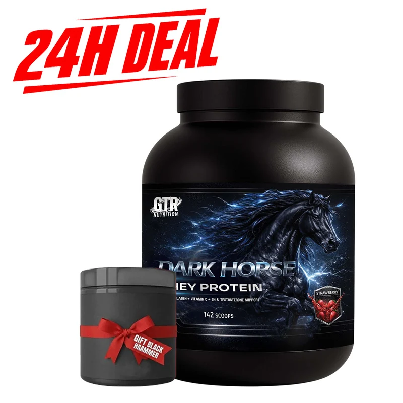 24H DEAL | Dark Horse Whey Protein 5KG Strawberry + FREE Mystery Gift
