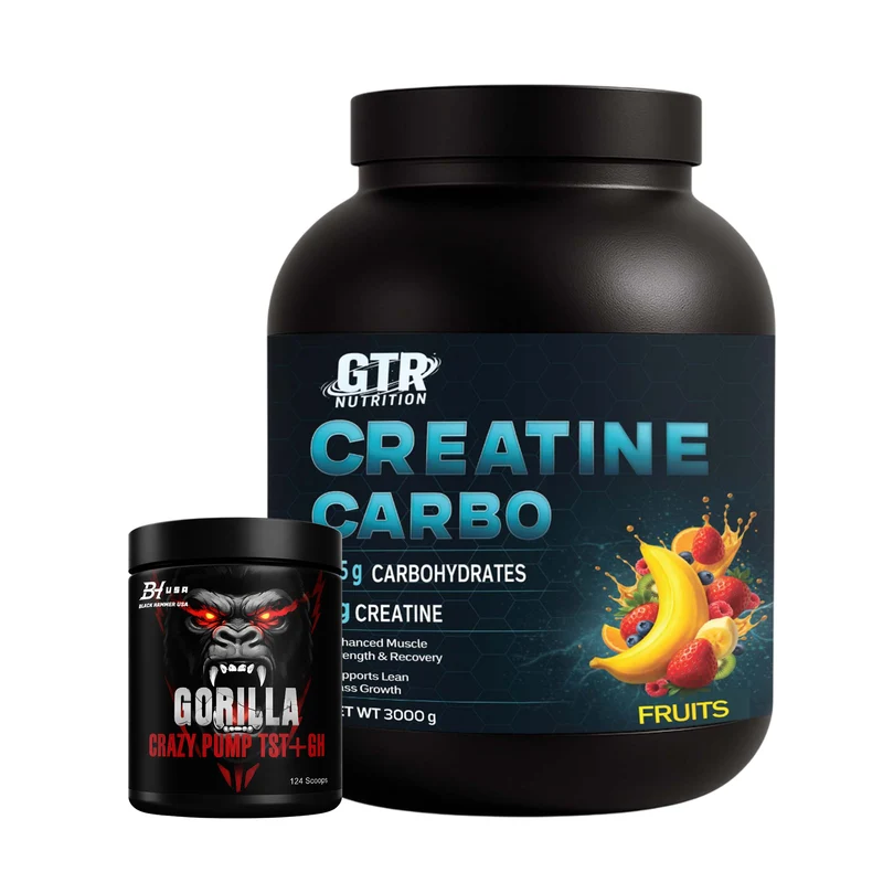 Limited Deal Creatine Carbo 3KG Fruits + FREE Gorilla Crazy Pump