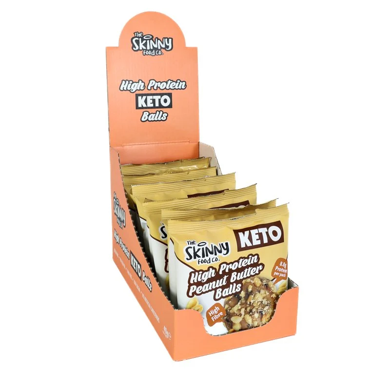 Proteinreiche, dünne KETO-Bällchen (8.8 g Protein pro Portion) – Erdnussbutter