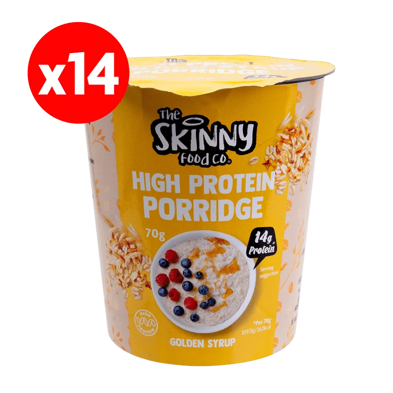 Skinny High Protein Porridge Einzelportionen 14 x 70 g - 14 g Protein (3 Geschmacksrichtungen zur Auswahl)