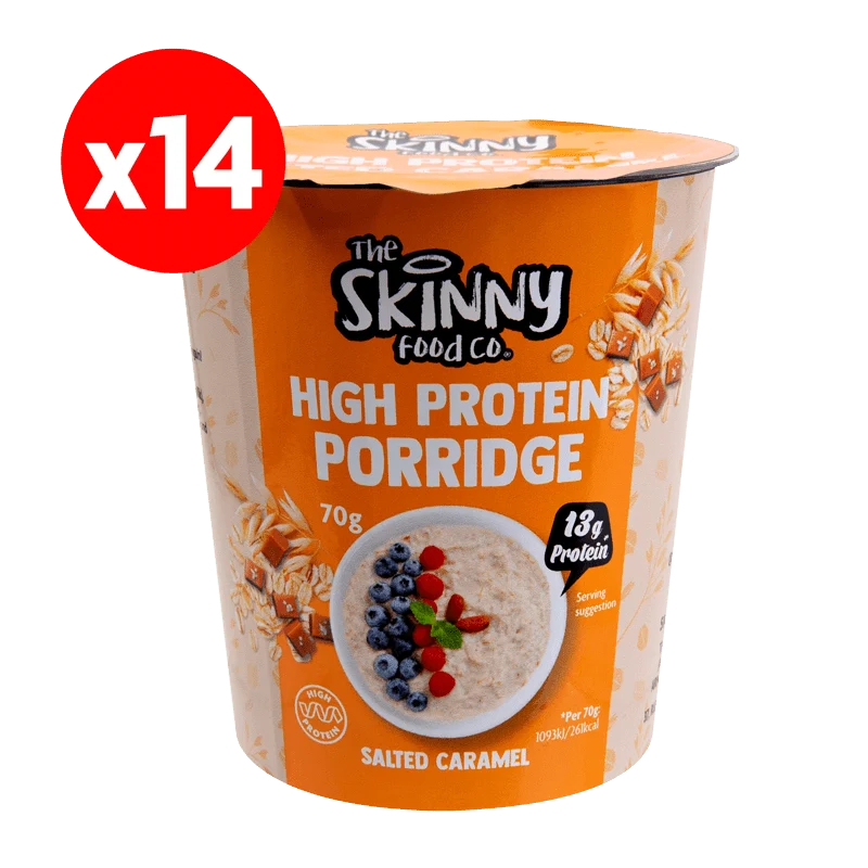 Skinny High Protein Porridge Einzelportionen 14 x 70 g - 14 g Protein (3 Geschmacksrichtungen zur Auswahl)