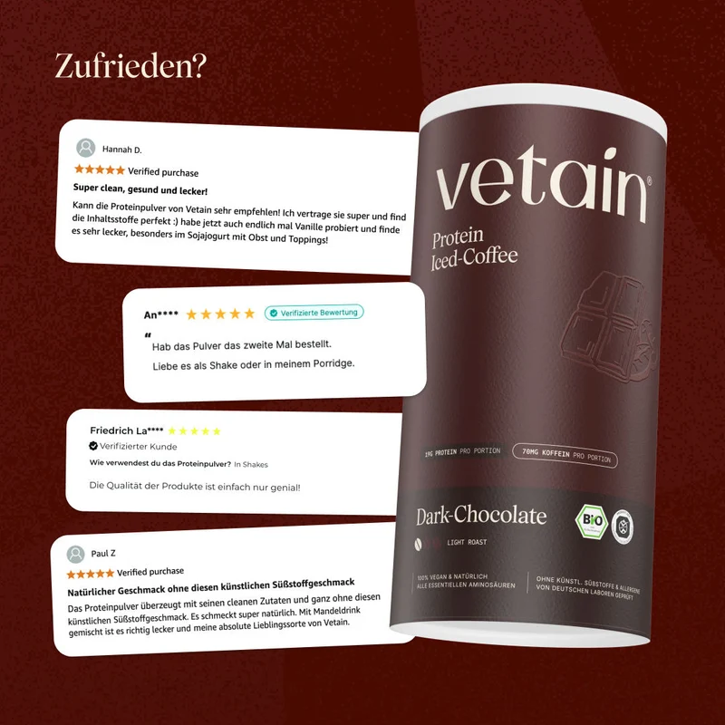 Vegan Protein Iced-Coffee Dark Chocolate (540g/BIO)