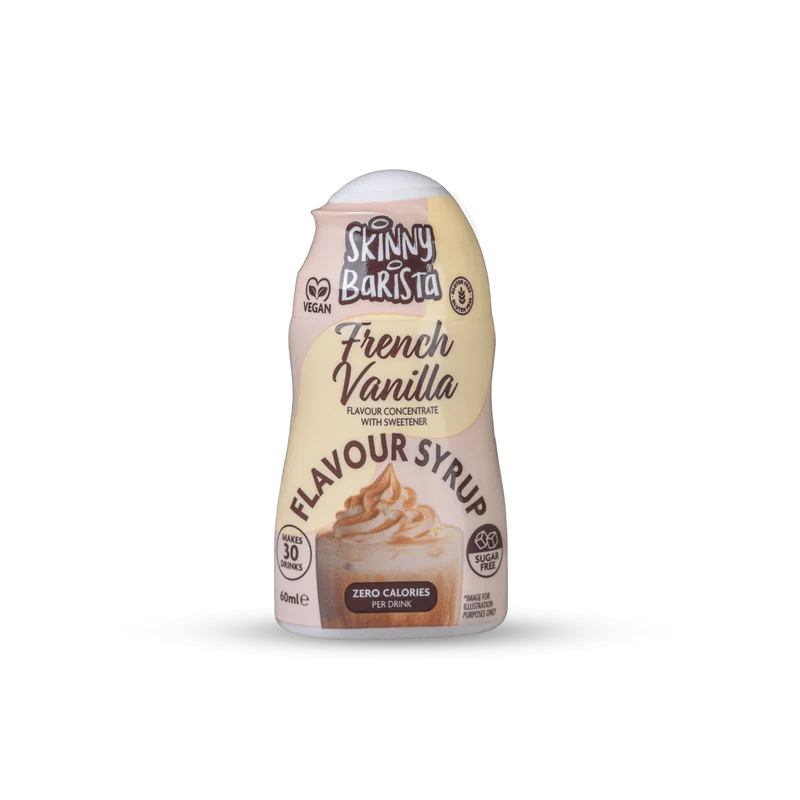 Skinny Barista French Vanilla Aroma Shot Zuckerfreier Skinny Kaffeesirup - 60 ml