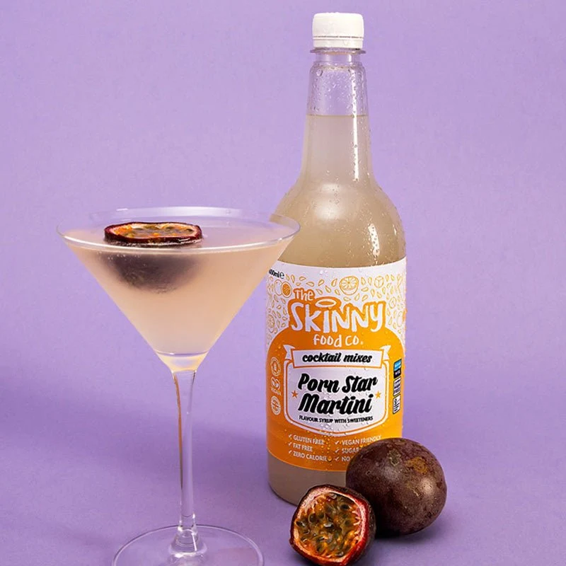 (Ausverkauf, Mindesthaltbarkeitsdatum überschritten, Sept. 2025) Porn Star Martini, zuckerfreier Skinny Cocktail Mixer – 1 Liter