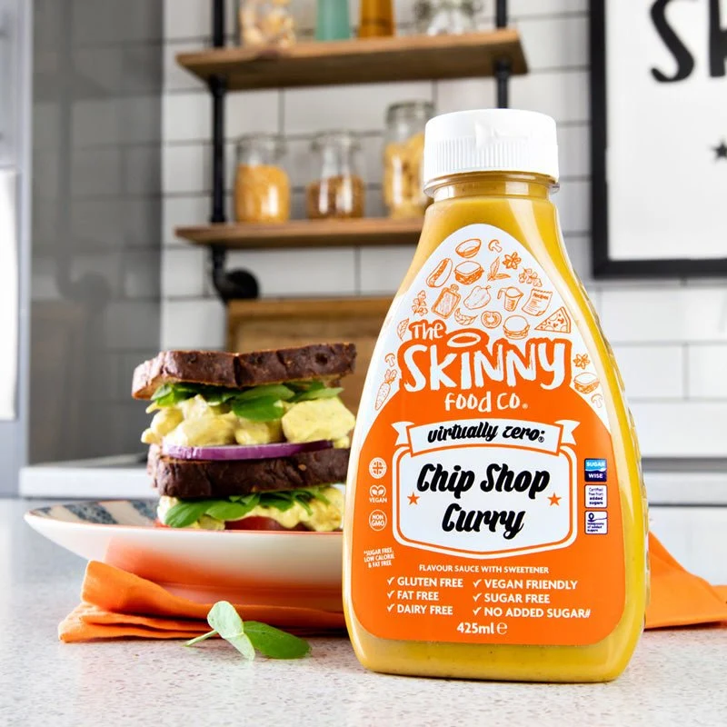 Chip Shop Curry & South West, praktisch zuckerfreie Skinny Sauce – 425 ml