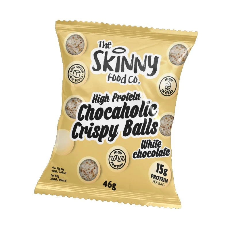 High Protein Chocaholic Weiße Schokolade Knusperbällchen 46g