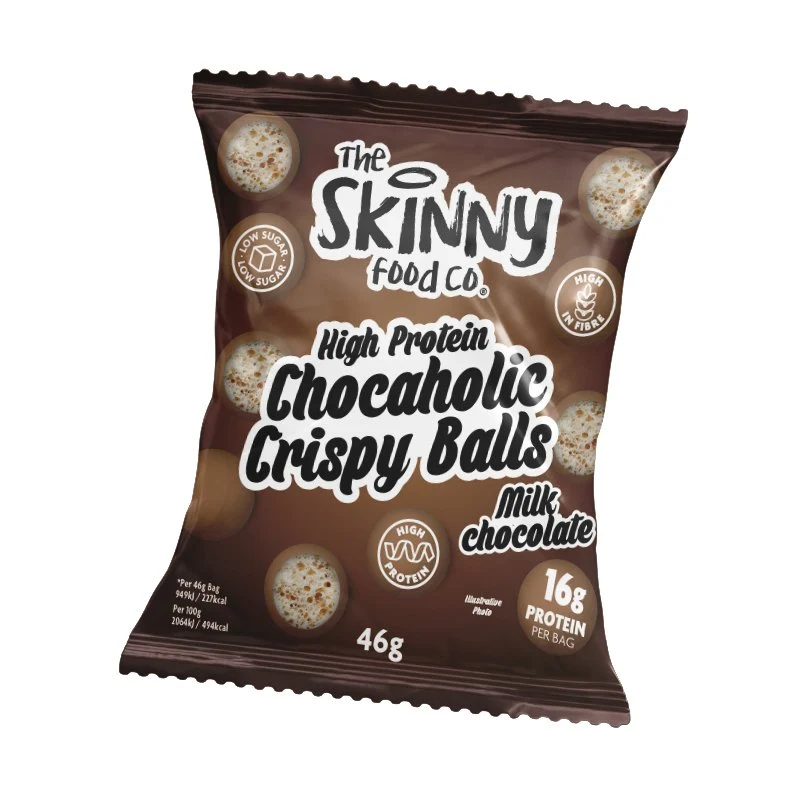 High Protein Chocaholic Milchschokolade Knusperbällchen 46g