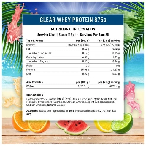 Clear Whey Protein Applied Nutrition (125g)