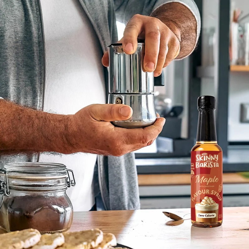 Skinny Barista Ahornsirup – Kalorienfreier, zuckerfreier Skinny-Kaffeesirup – 250 ml – LIMITIERTE EDITION