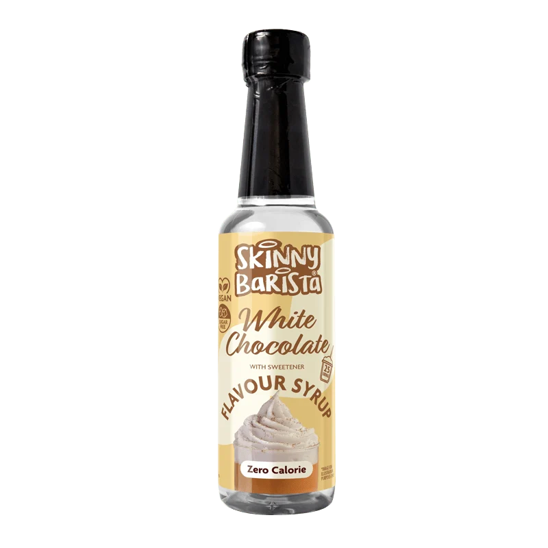 Skinny Barista Sirup mit weißem Schokoladengeschmack – Kalorienfreier, zuckerfreier Skinny-Kaffeesirup – 250 ml – LIMITIERTE EDITION