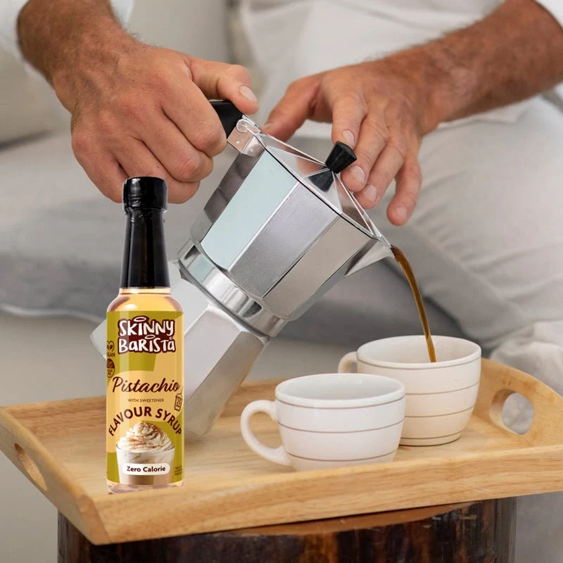Skinny Barista Pistaziensirup – Kalorienfreier, zuckerfreier Skinny-Kaffeesirup – 250 ml – LIMITIERTE EDITION