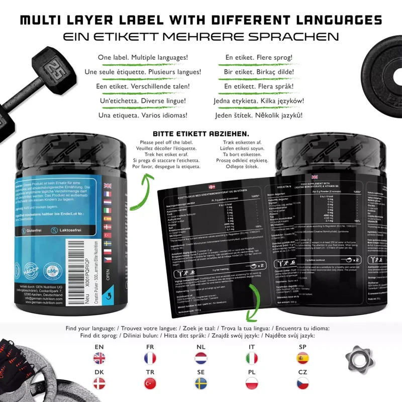 Creatin Monohydrat Pulver GEN (500g)