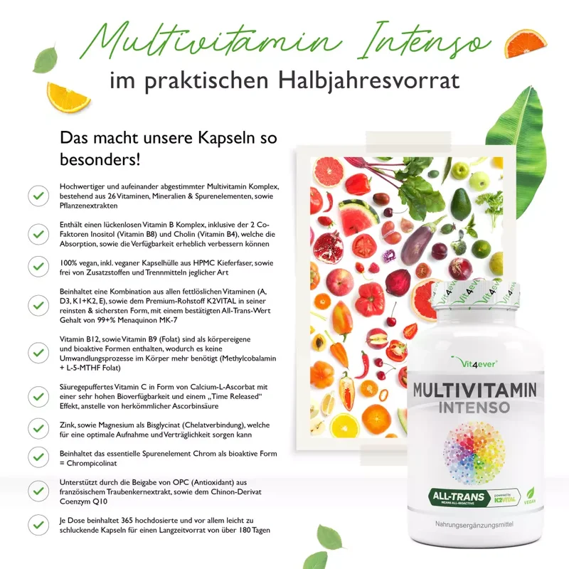 Multivitamin Intenso (365 Kapseln)
