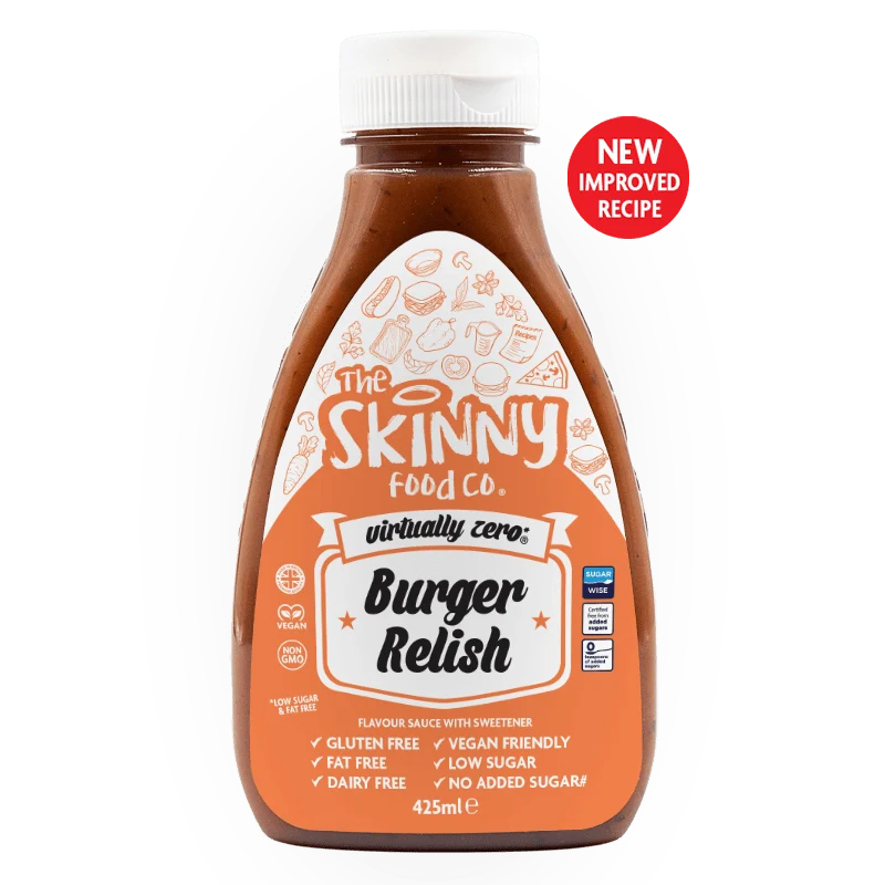 Burger-Relish-Geschmack, praktisch zuckerfrei, dünne Sauce, 425 ml