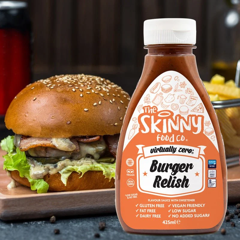 Burger-Relish-Geschmack, praktisch zuckerfrei, dünne Sauce, 425 ml