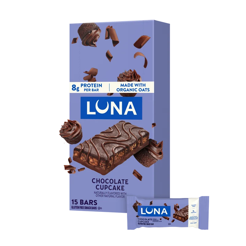 LUNA Bar Chocolate Cupcake Flavor Gluten Free Snack Bar