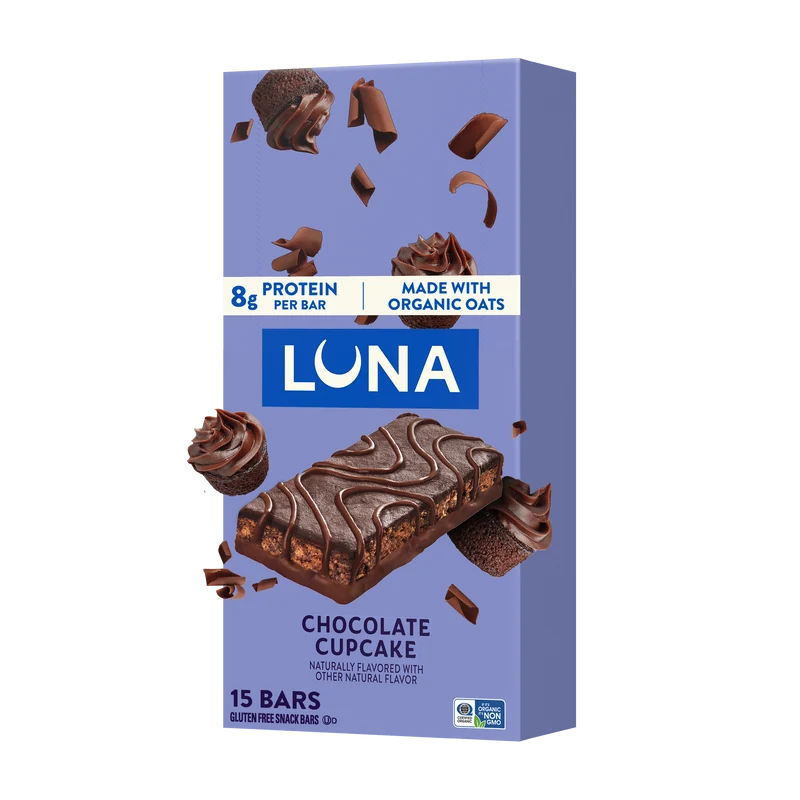 LUNA Bar Chocolate Cupcake Flavor Gluten Free Snack Bar