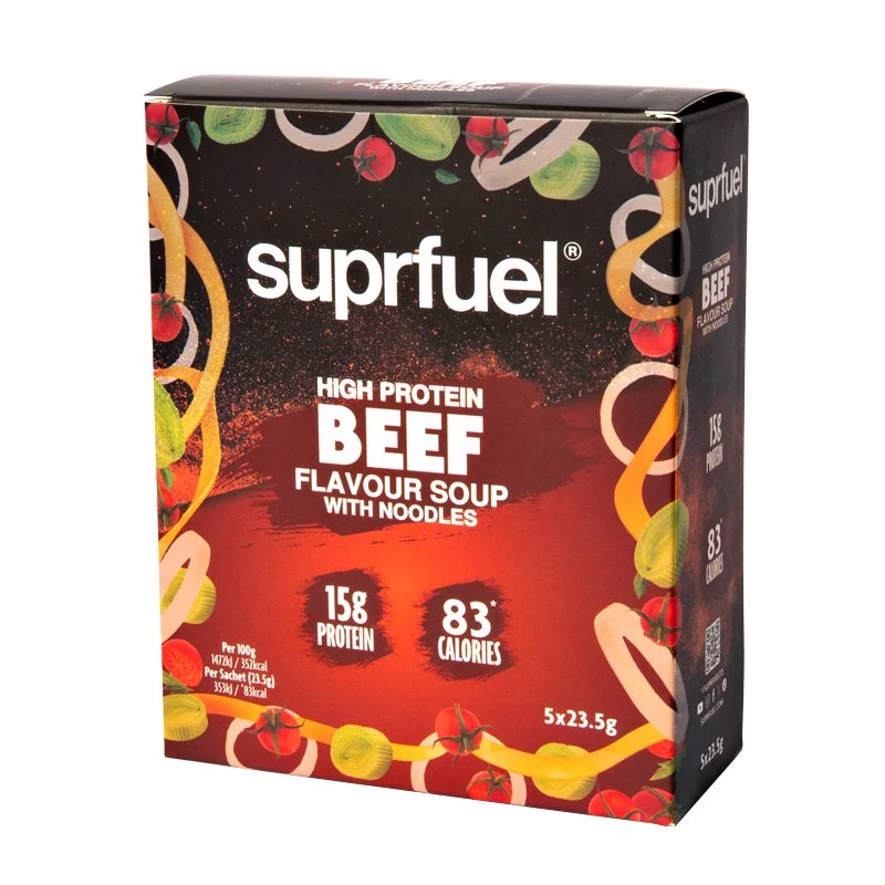 Suprfuel Proteinreiche Rindfleischsuppe mit Nudeln (5 Mahlzeiten) 120g