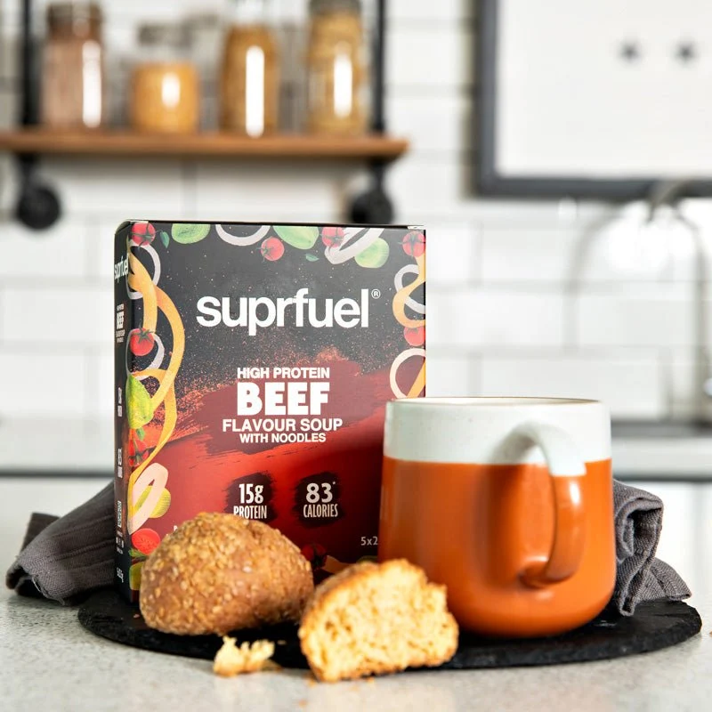 Suprfuel Proteinreiche Rindfleischsuppe mit Nudeln (5 Mahlzeiten) 120g