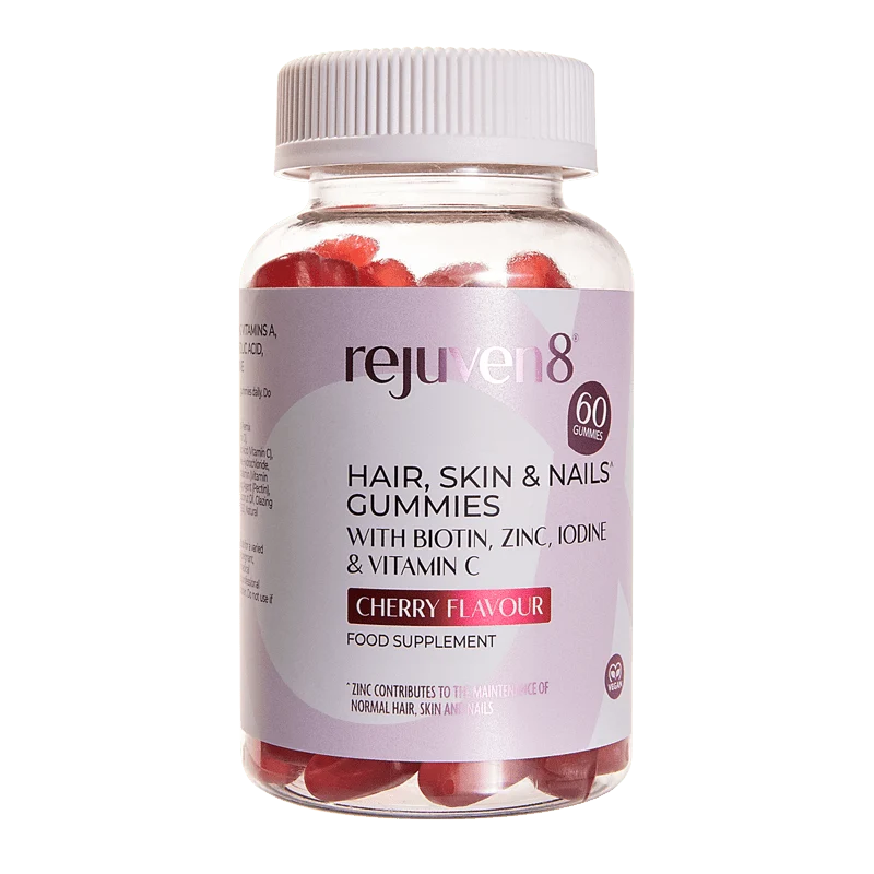 Rejuven8 Gummibärchen mit Kirschgeschmack für Haare, Haut und Nägel - 60 Gummibärchen