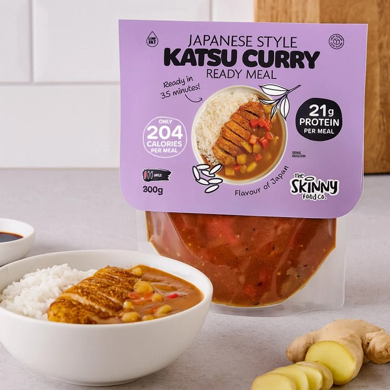 Skinny Japanese Style Katsu Curry Fertiggericht mit 198 Kalorien - 300 g (Auch im 10er-Pack erhältlich)
