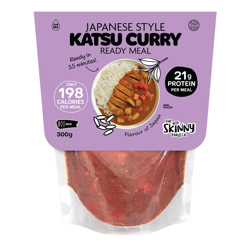 Skinny Japanese Style Katsu Curry Fertiggericht mit 198 Kalorien - 300 g (Auch im 10er-Pack erhältlich)