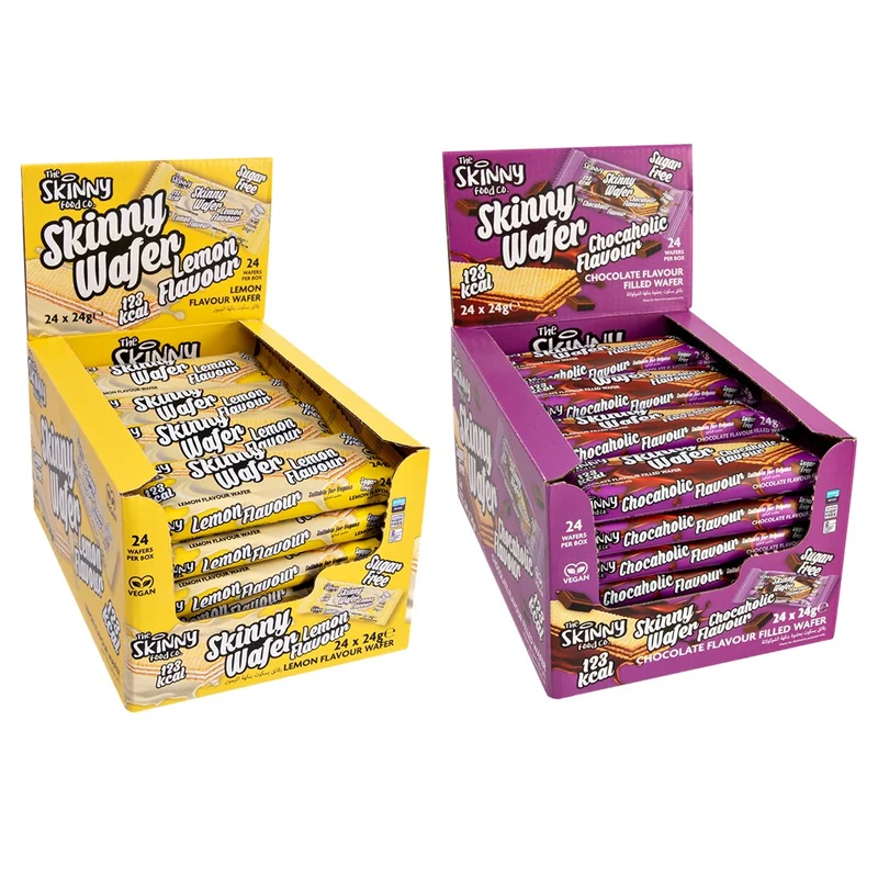 Skinny-Wafer-Bündel (Zitrone und Schokolade), Kartons (24 g x 48 Einheiten), 1150 g