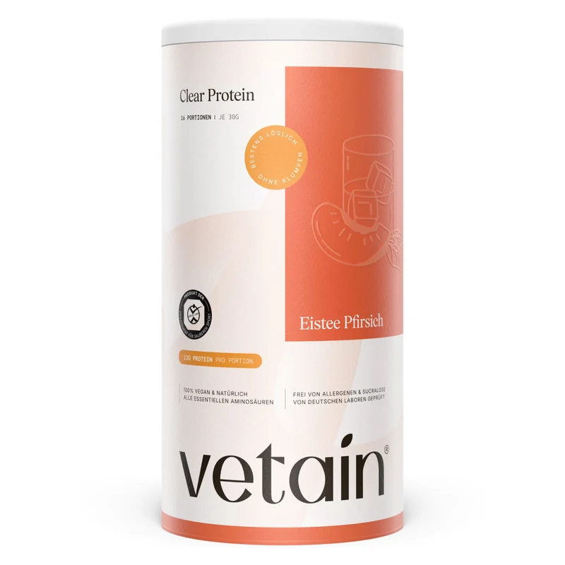 Vegan Clear Protein Eistee-Pfirsich (480g)