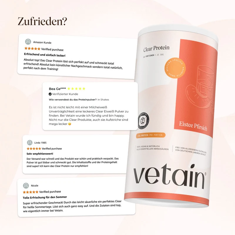 Vegan Clear Protein Eistee-Pfirsich (480g)