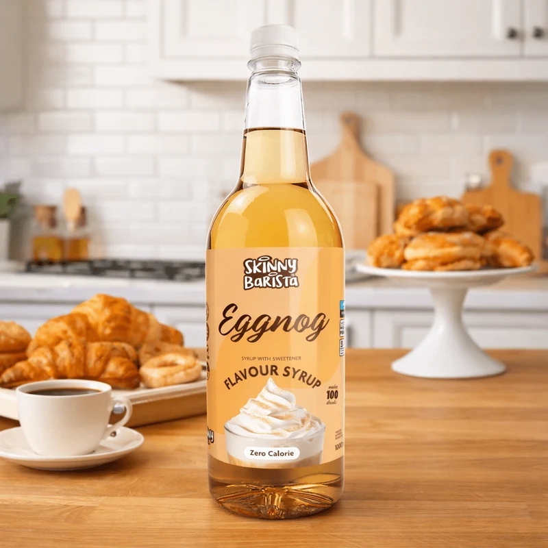 Sirup mit Eierlikörgeschmack – kalorienfreier, zuckerfreier Skinny Coffee – 1 Liter