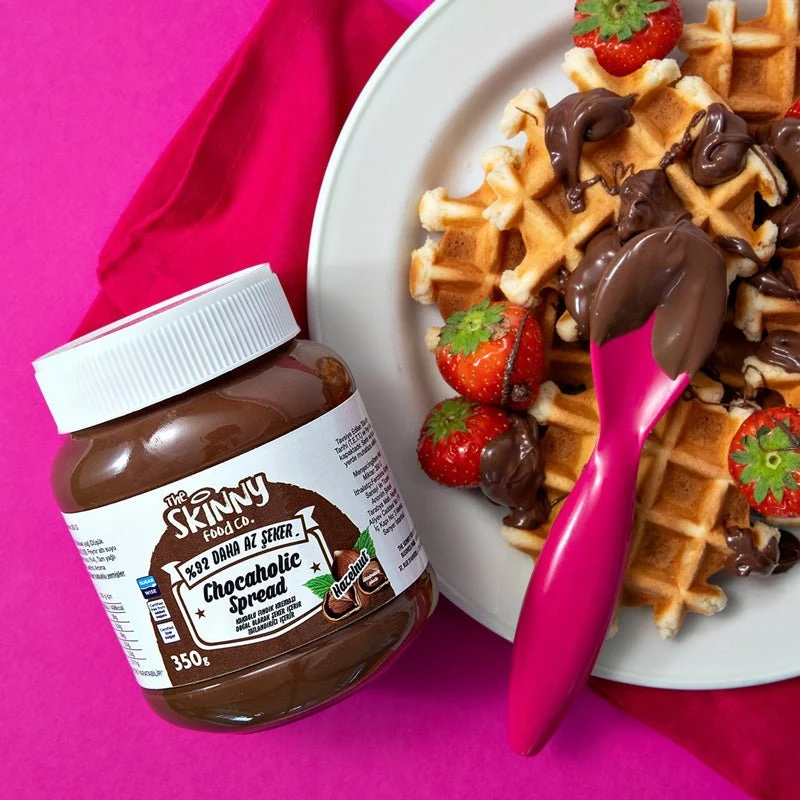 Schokoladen-Haselnuss-Schokolade mit niedrigem Zuckergehalt, dünner Brotaufstrich - 350 g
