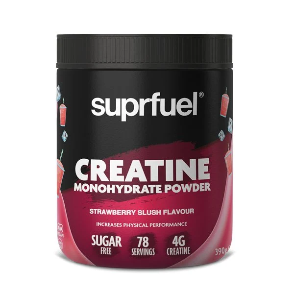 (Abverkauf, Mindesthaltbarkeitsdatum überschritten: 26. Mai) Suprfuel Kreatin-Monohydrat-Pulver 390 g - Erdbeer-Slush (78 Portionen)
