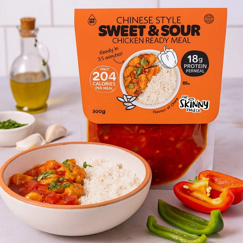 20 x Mageres chinesisches süß-saures Hähnchen, 207 Kalorien, Fertiggericht – 300 g