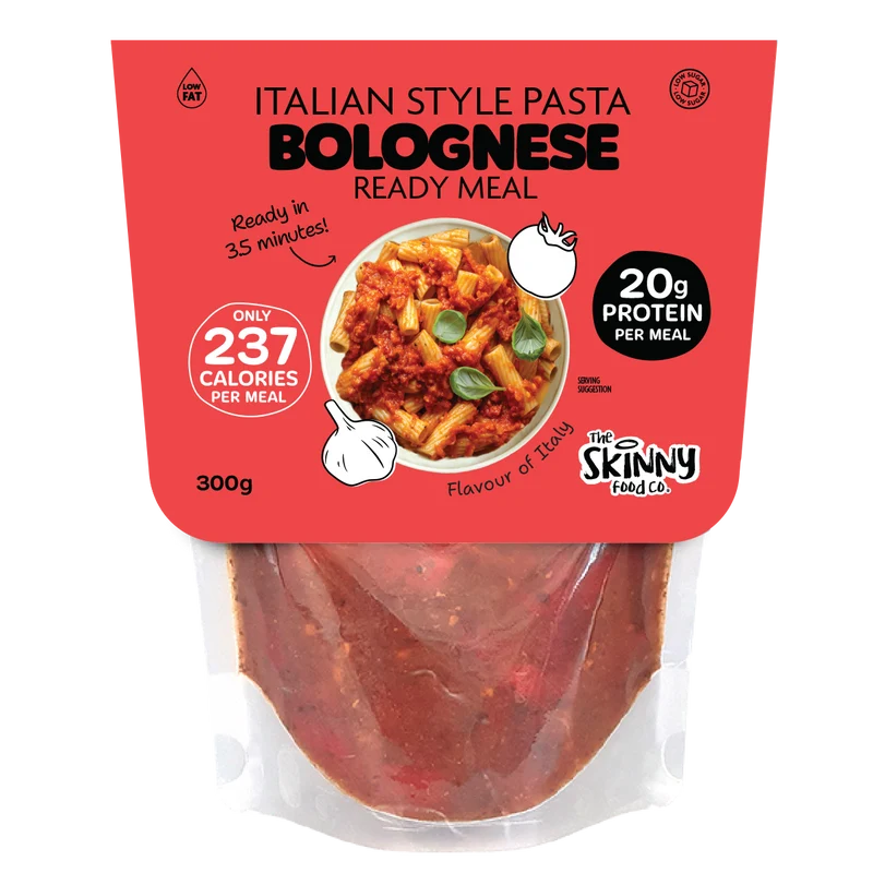 Leichte italienische Pasta Bolognese, 237 Kalorien, Fertiggericht - 300 g (Auch im 10er-Pack erhältlich)