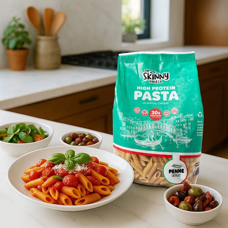 Proteinreiche, fettarme Penne-Pasta (30 g Protein pro Portion) – 200 g