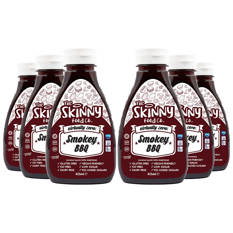Case Smokey BBQ Virtually Zero© Calorie Skinny Sauce - 425 ml x 6 Einheiten
