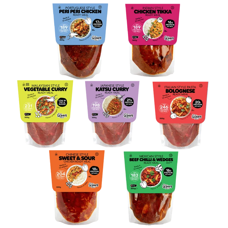 Skinny Food Co 7-Tage-Fertiggerichte (300 g x 7 Mahlzeiten)