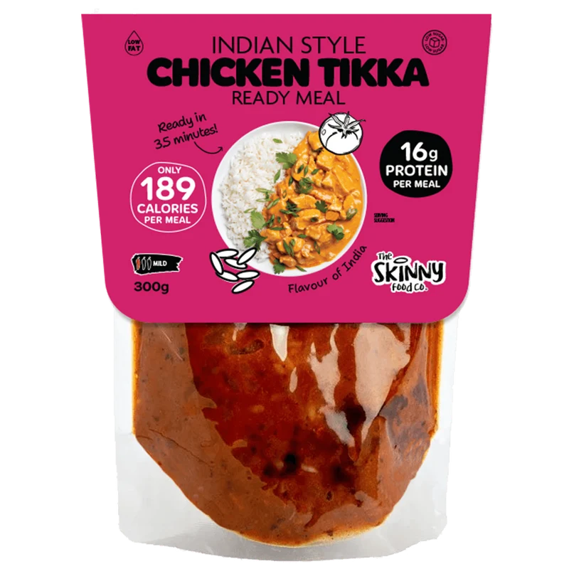 Skinny Indian Chicken Tikka 189 Kalorien Fertiggericht - 300g (Auch in der 10er-Packung erhältlich)