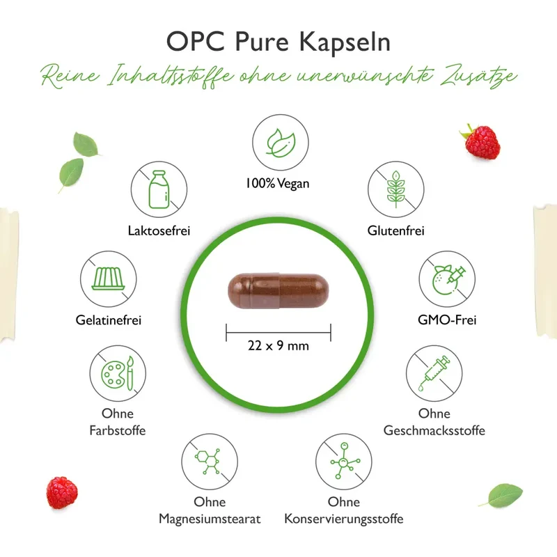 OPC Pure - 500 mg Traubenkernextrakt - (300 Kapseln)