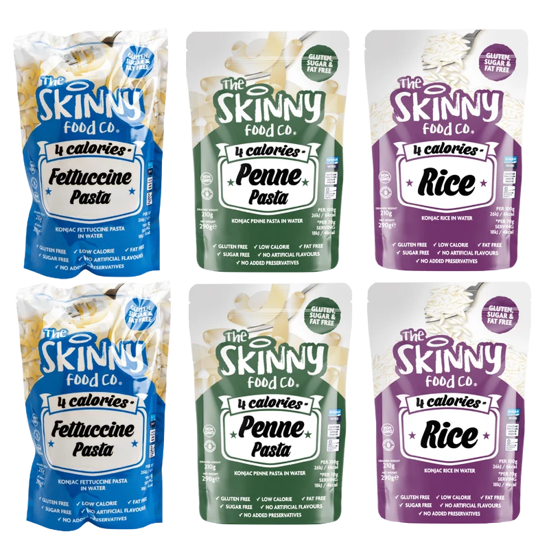 Kalorienarme Pasta & Reis Ultimate Bundle - 6 x 3 Geschmacksrichtungen