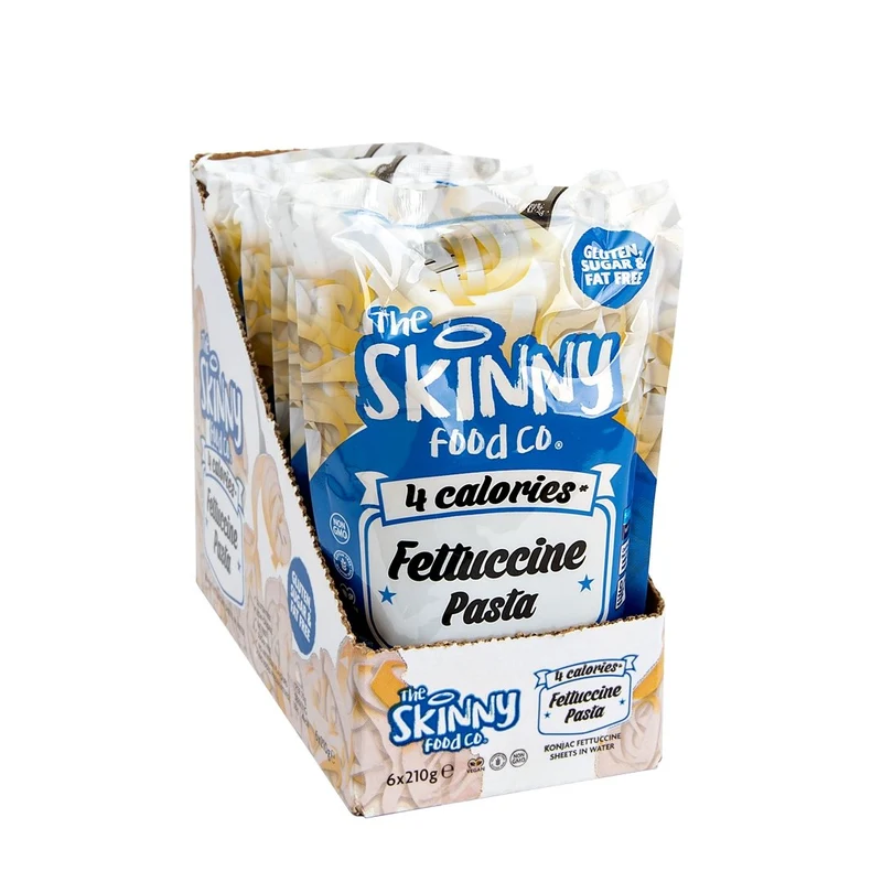Kalorienarme, dünne Fettuccine-Nudeln – (6 x 210 g Karton)