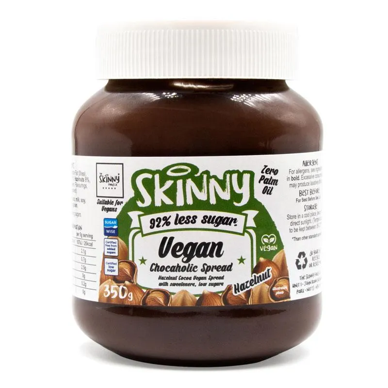 Veganer Schokoladenaufstrich - Haselnuss-Aufstrich mit niedrigem Zuckergehalt - 350 g
