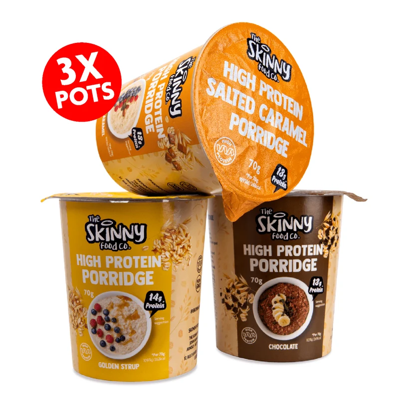 Skinny High Protein Porridge Pots Bundle – 3 x 70 g