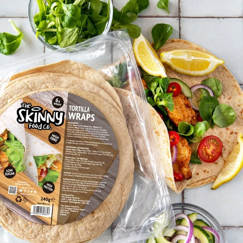 Dünne Tortilla-Wraps – 4 g Kohlenhydrate pro Wrap – 6 x 40 g