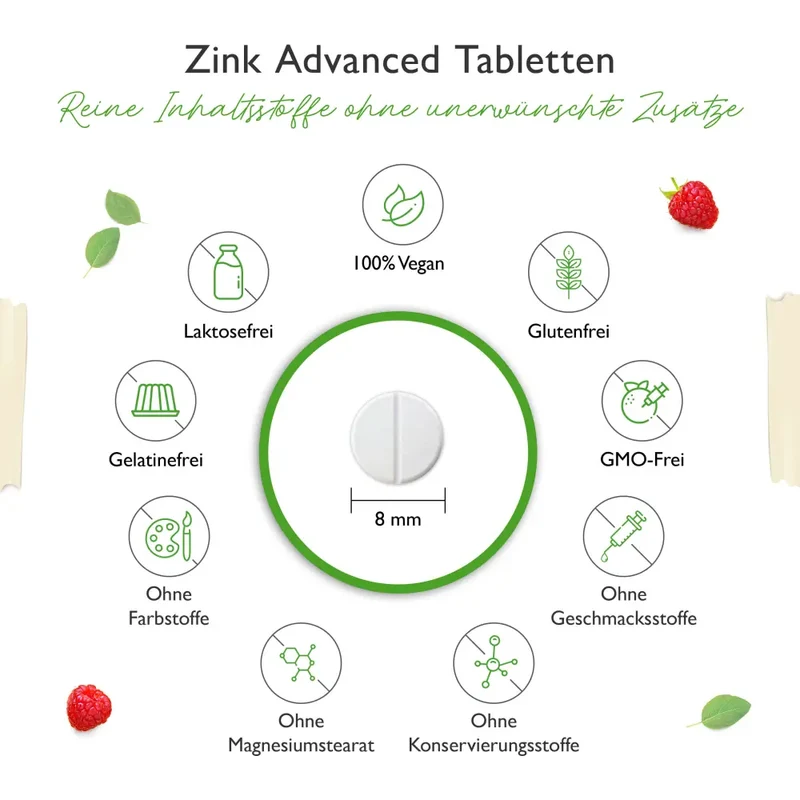 Zink Advanced (400 Tabletten mit 25 mg - Zinkbisglycinat + L-Histidin)