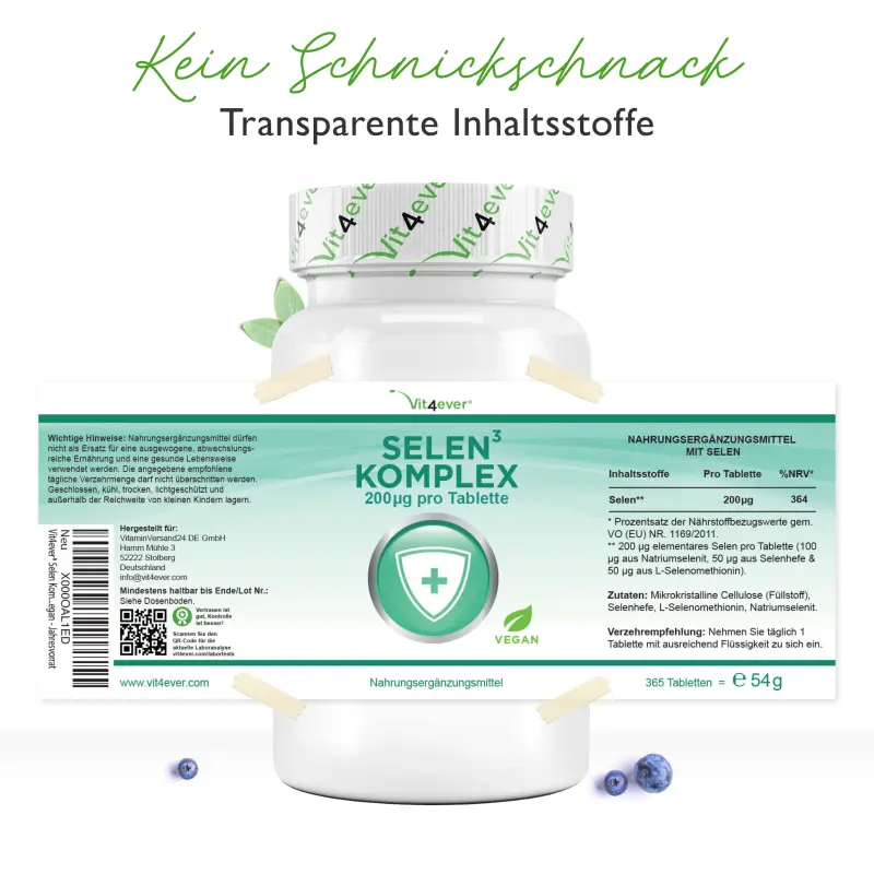 Selen 3-fach Komplex (365 Tabletten a 200 µg)